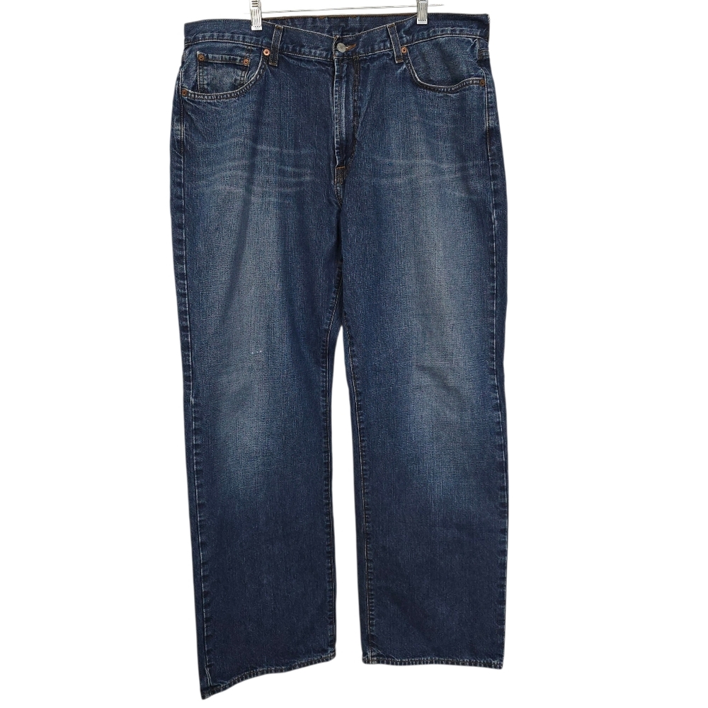 Mens 38x32 Lucky Brand Dungarees by Gene Montesano Classic Fit Jeans Dark Wash